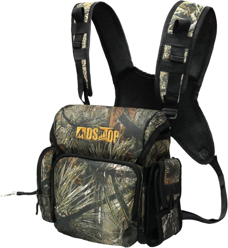 MDSTOP Binocular Harness Chest Pack, Bino Case with Rangefinder Pouch, Bino Harness, Binocular Chest Pack, Bino Bag for Bird Watching,Hunting,Hiking,Shooting (Pine Needle Camo) - Image 1